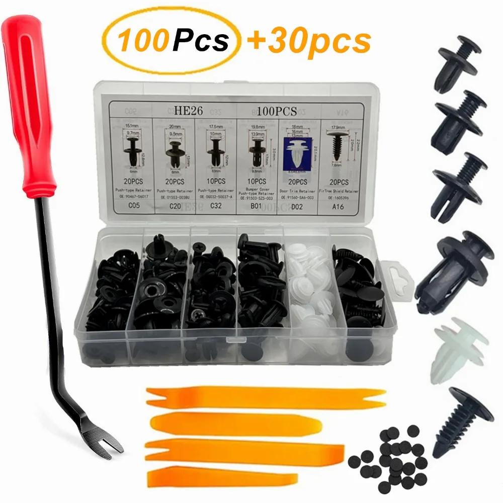 Rivet Setter Tool - Baru 100 buah klip plastik mobil