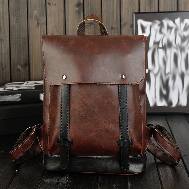 Leather Work Rucksack Mens - Ransel Kulit Pria Model Vintage, Ukuran