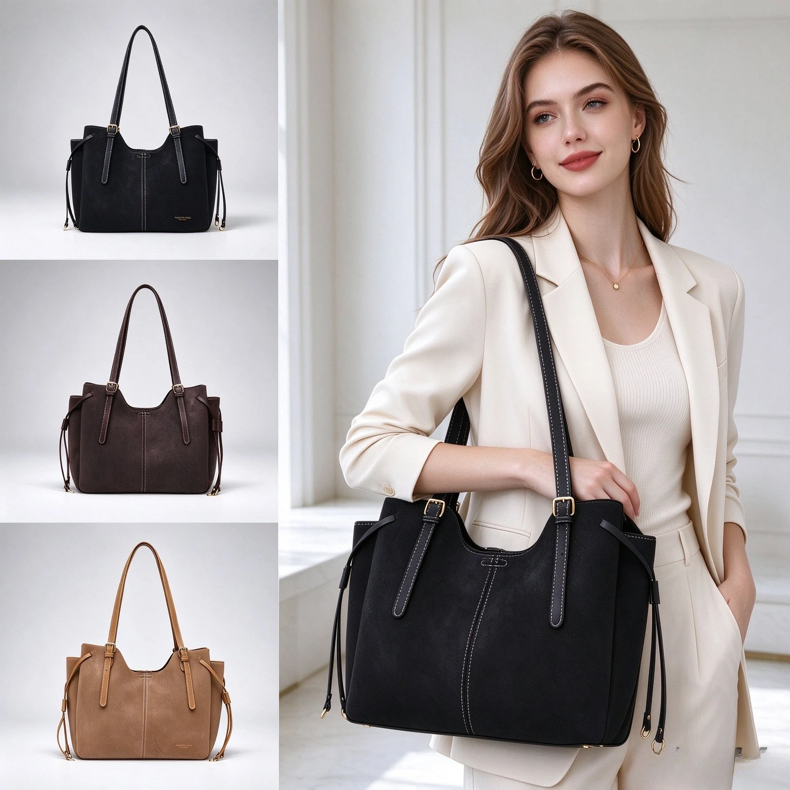 Leatherwork Designs - Tas Tote Wanita Mewah dengan Hiasan