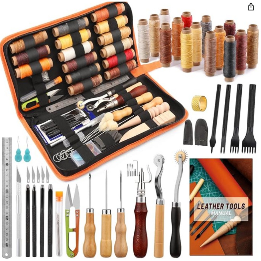 Groover Stitching Tool - Peralatan Kerja Kulit, Kit Kerajinan Kulit